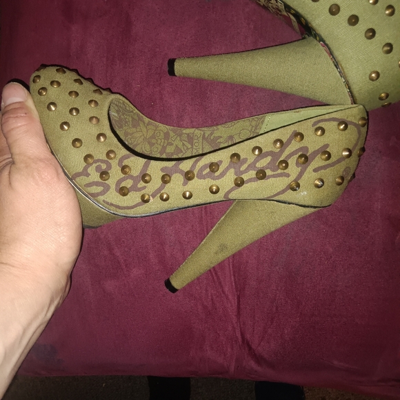 ED HARDY Studded Platform Heels - Picture 8 of 9